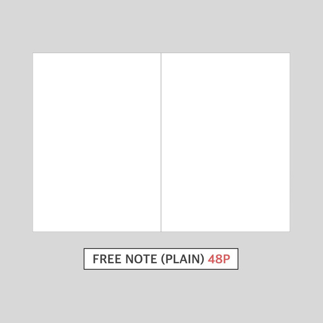 Free note(plain) - O-check One Ordinary Day Dateless Monthly Diary Planner