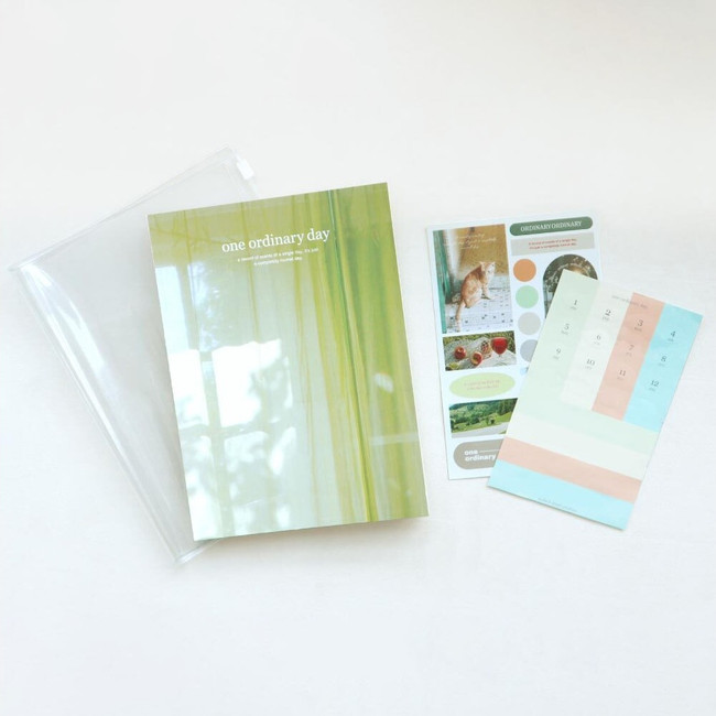 Comes with pvc cover and stickers - O-check One Ordinary Day Dateless Monthly Diary Planner