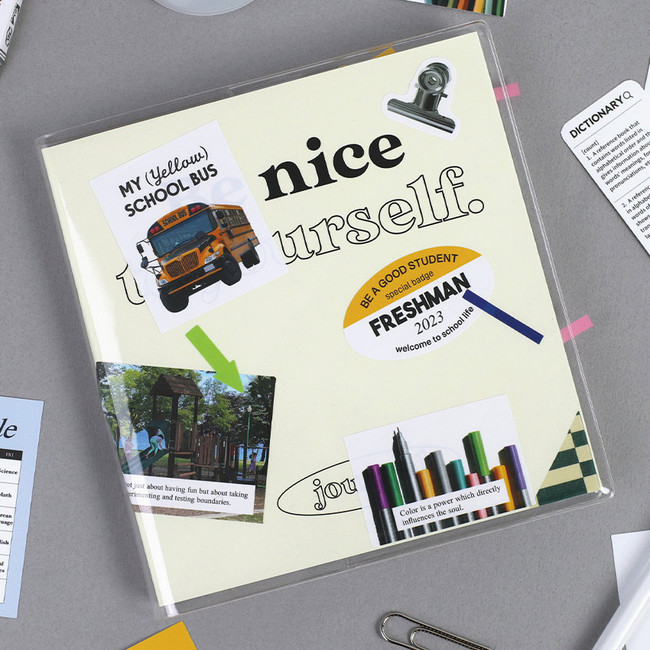 Example of use - Paperian Nice Mood School Removable Sticker Pack Of 30 Sheets