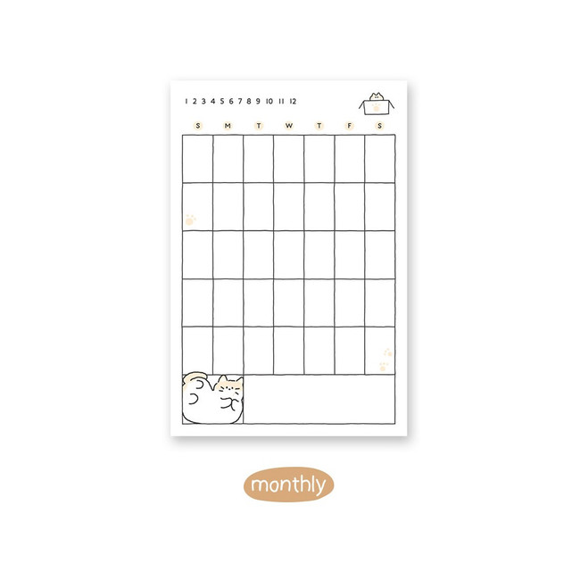 monthly - Dash And Dot Pogeuni Planning Checklist Memo Notepad