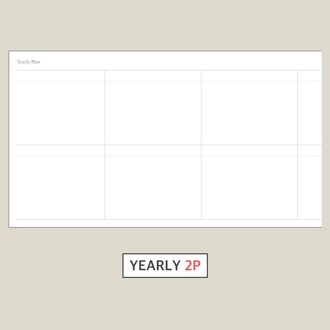 Yearly plan - O-check One Ordinary Day Dateless Weekly Diary Planner