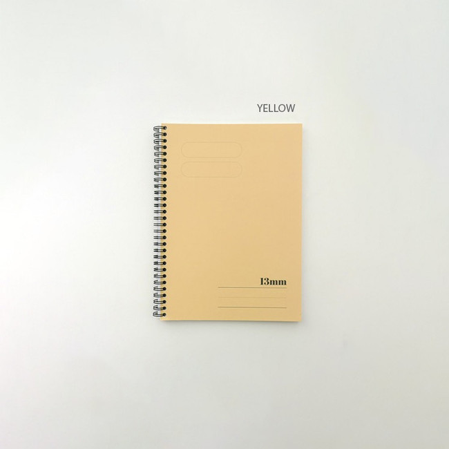 13mm yellow - Gunmangzeung 6mm 7mm 9mm 13mm Wirebound Lined Notebook