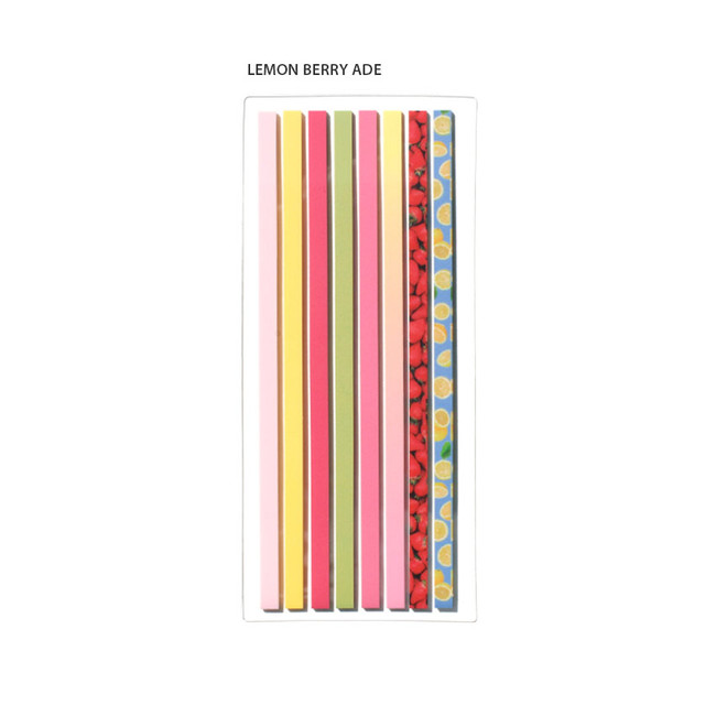 Lemon berry ade - After The Rain Long Index Highlighter Sticky Note Set