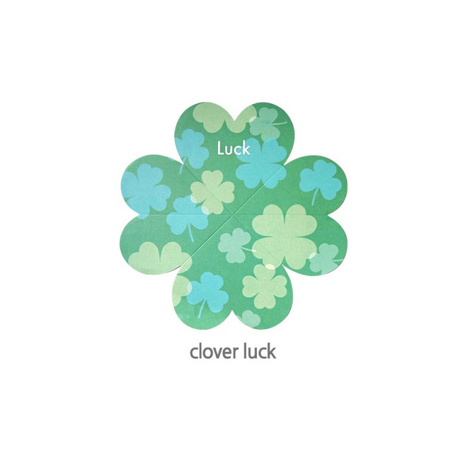 Clover luck - Heart Four Leaf Clover Folding Letter And Envelope Set