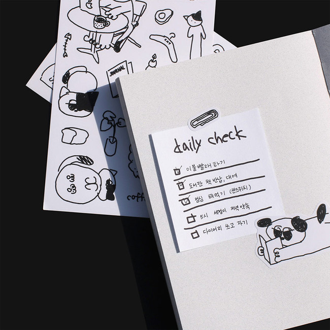 Daily check - Daily Drawing Small Sticky Notepad