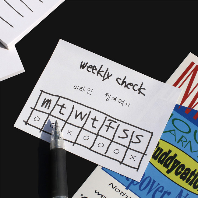 Weekly check - Drawing Medium Sticky Notepad