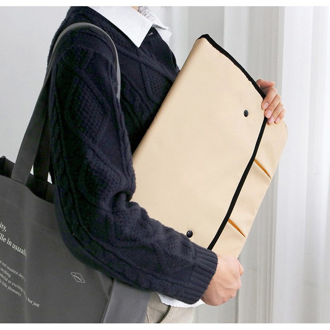 Beige - Multi Pocket 13 inches Laptop Sleeve Case