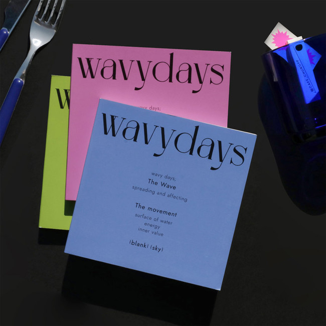 Wavydays Medium Plain Notebook V3