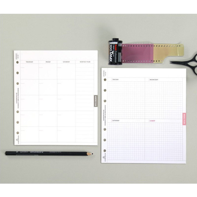 Wide A6 6-ring Planner Note Refills Inserts