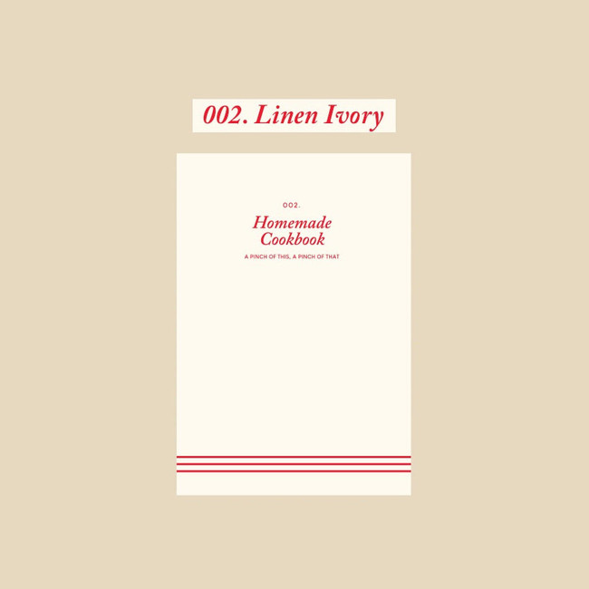 linen ivory - PAPERIAN 45 Recipes Homemade Kitchen Cookbook