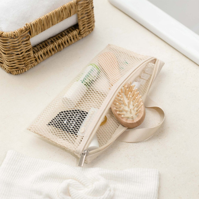 Oatmeal - Travelus Travel Slim Long Mesh Pouch Ver5