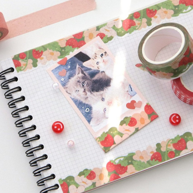 Usage example - Cute illustration Die Cute Paper Masking Tape
