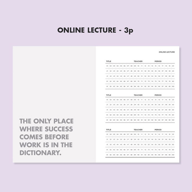 online lecture - Ardium Perfect Study Club Dateless Daily Planner Ver2