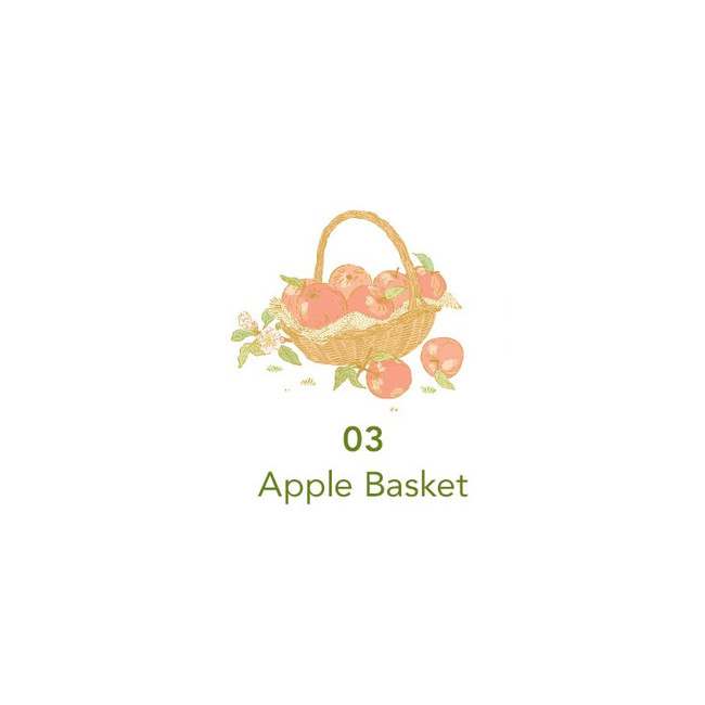 03 apple basket - PAPERIAN From The Farm Letter and Envelope Set