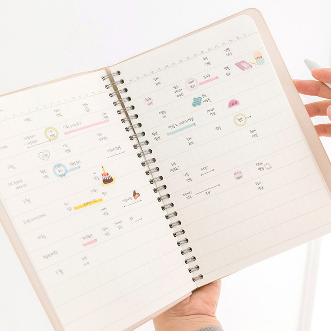 Yearly plan - Notable Memory Wirebound Dateless Daily Planner