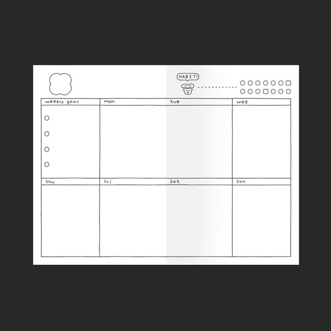 Little Rough A6 Dateless Weekly Planner