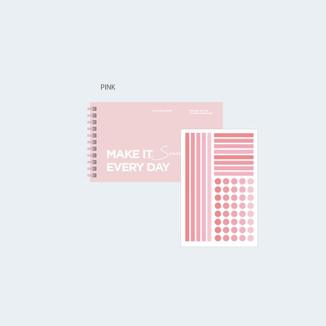 pink - Ardium Make It Every Day Dateless Daily Planner Scheduler