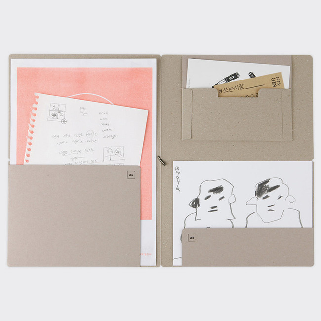 A4 A5 A6 Three-Pocket File Document Folder