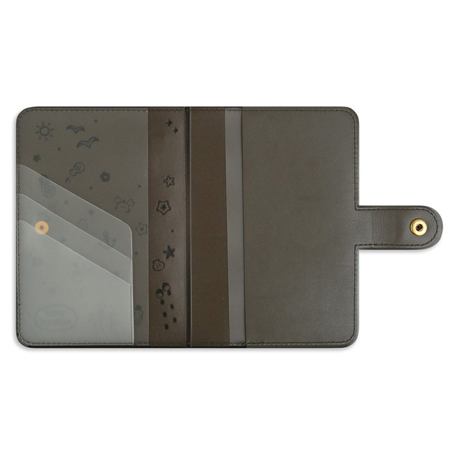 Inside of Minini Mang Leather Patch Passport Holder Cover