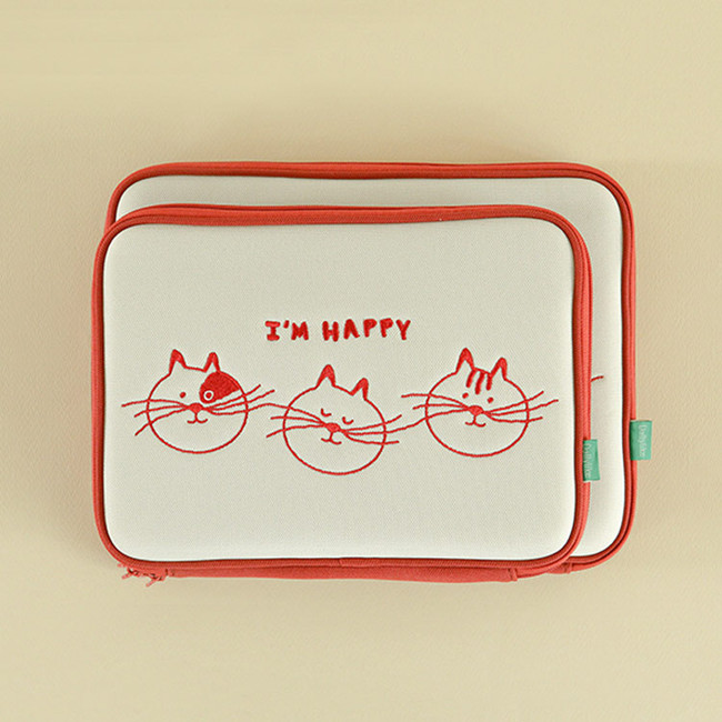 Happy Cat Tablet Sleeve Case For iPad