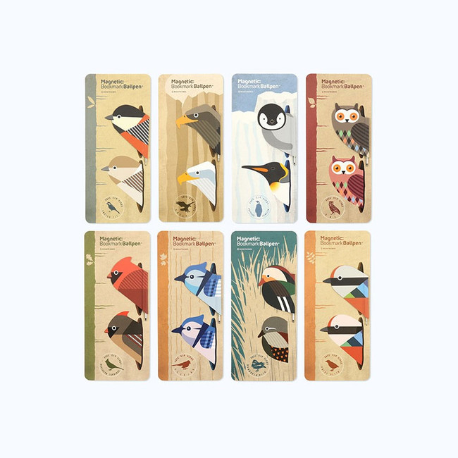 Bird Magnetic Bookmark Ballpoint Pen 0.5mm