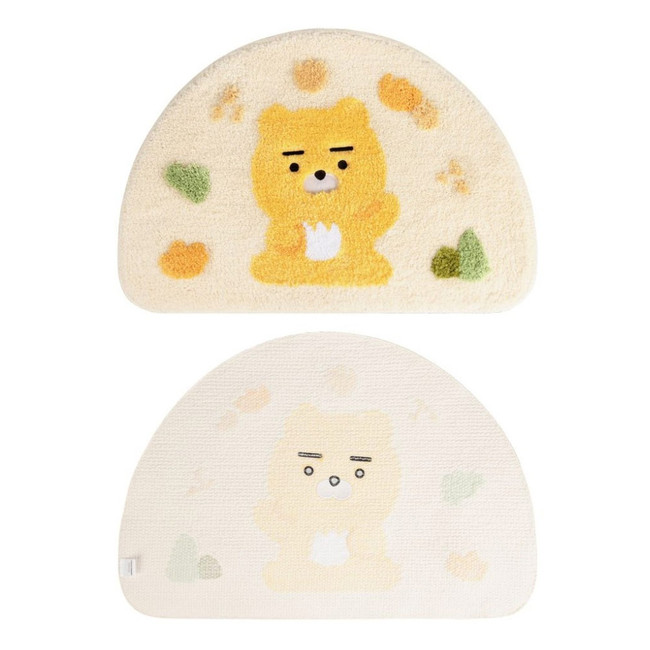 Front and Back - Kakao Friends April Shower Ryan Anti-Slip Fluffy Rug