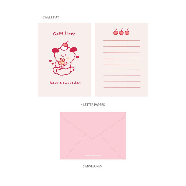 Sweet day - Friends Small Letter Paper and Envelope Set