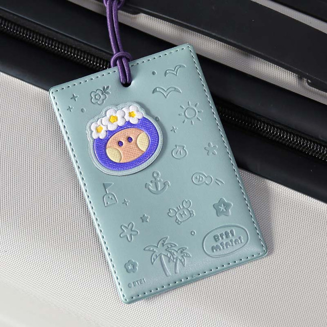 BT21 Shooky Leather Patch Luggage Name Tag 