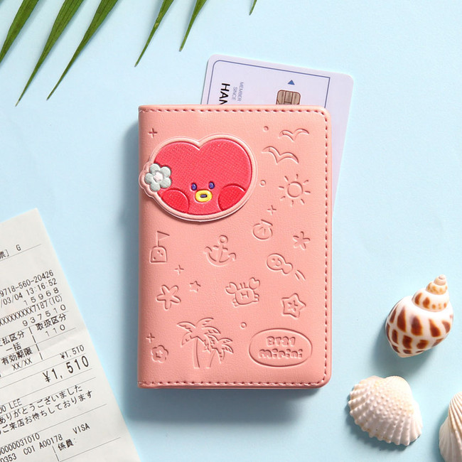 BT21 TATA Leather Patch Card Case Holder