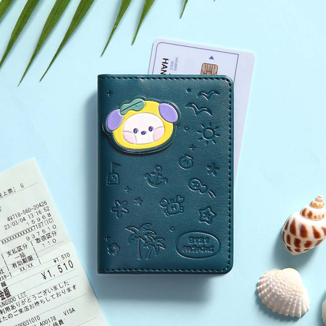 BT21 Chimmy Leather Patch Card Case Holder