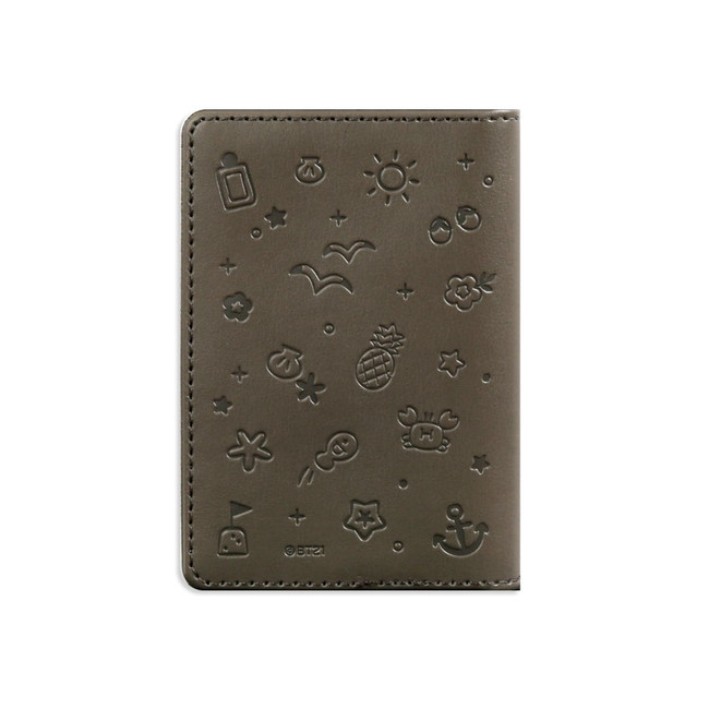 Back - BT21 Mang Leather Patch Card Case Holder