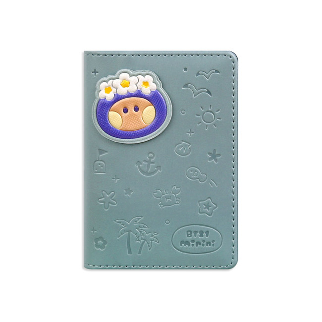 BT21 Shooky Leather Patch Card Case Holder