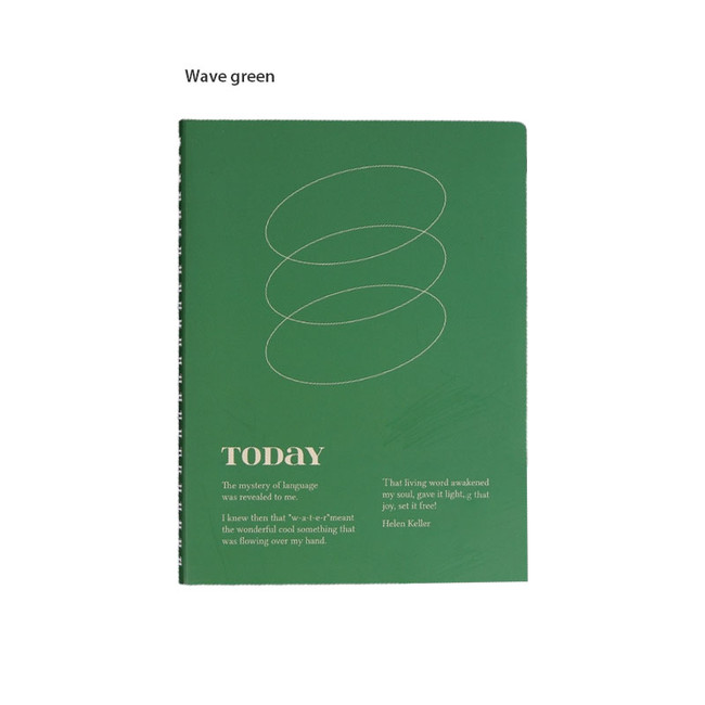 Wave green - Wanna This In The Mood A5 Twin Wire Lined Notebook