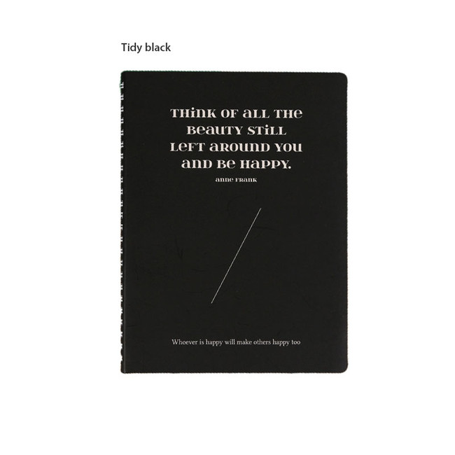 Tidy black - Wanna This In The Mood A5 Twin Wire Lined Notebook