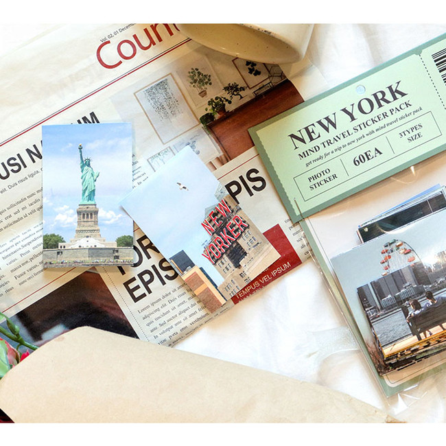New York Mind Travel Photo Sticker Pack