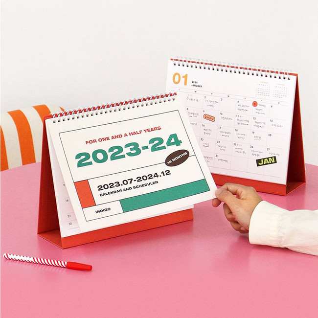 2023-2024 18 Month Standing Flip desk Calendar