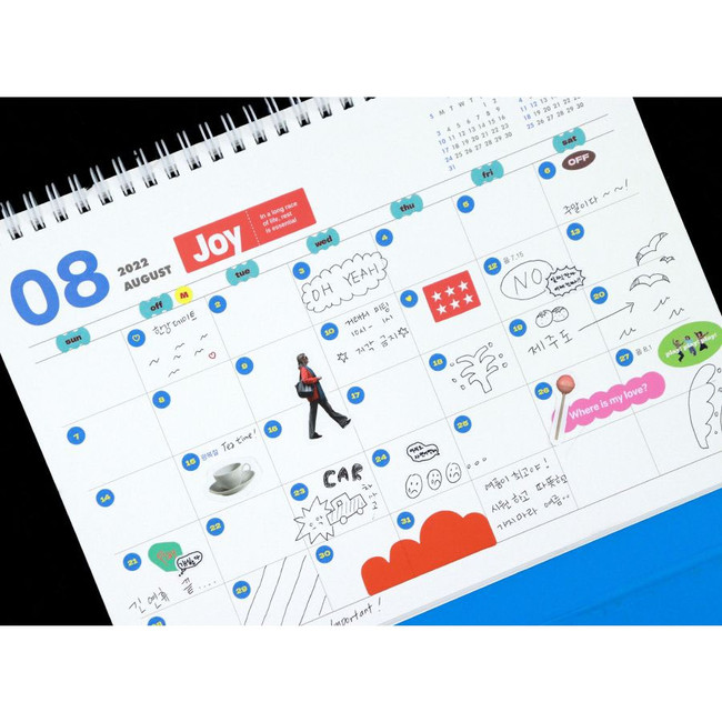 Usage example - Colorful Date Sticker Pack of 24 Sheets