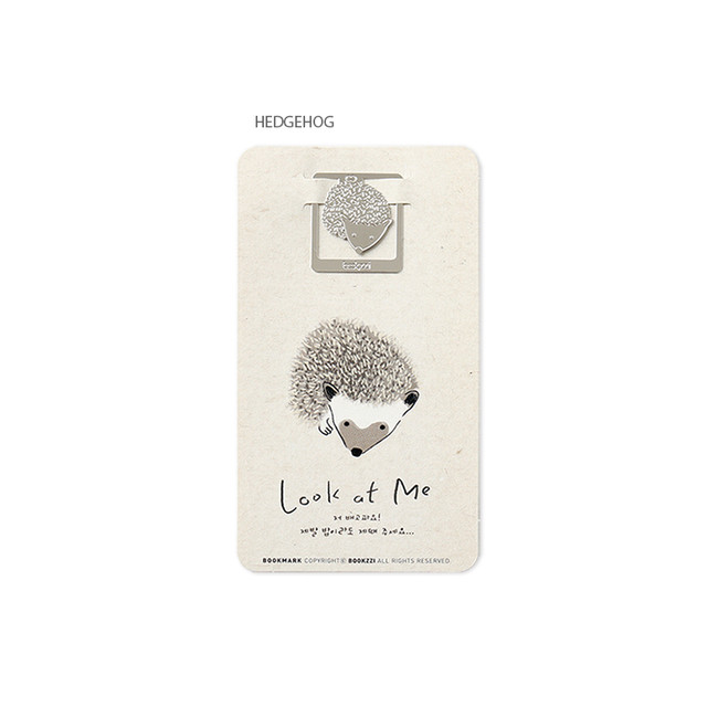 Hedgehog - Bookfriends Look At Me Pet Steel Bookmark