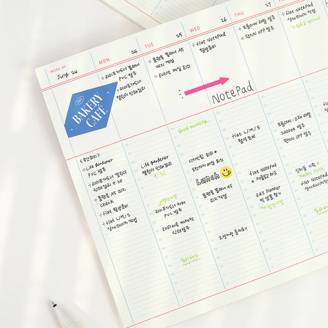 Weekly plan - Paperian A4 Flat Large Notepad Scheduler