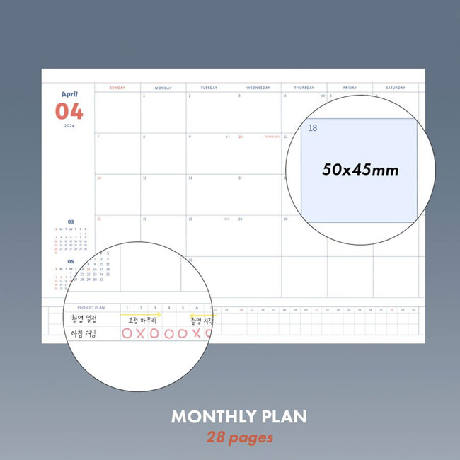Monthly plan - Iconic 2024 Record On A4 Dated Monthly Diary Planner
