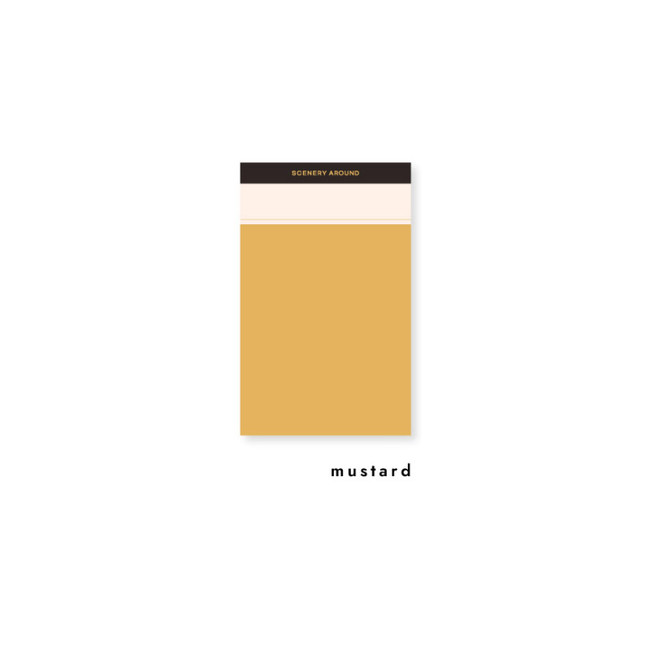 Mustard - Autumn Color Point Notepad 100 Sheets