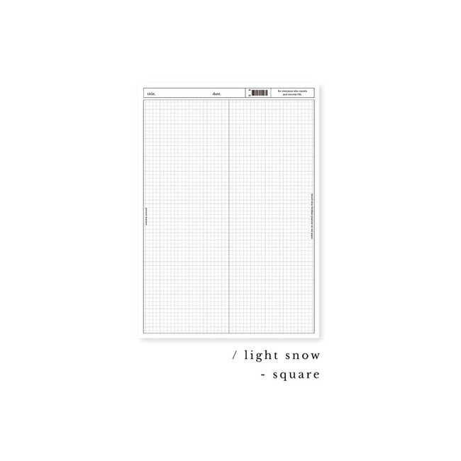 Light snow - More Basic B5 Lined Grid Notepad