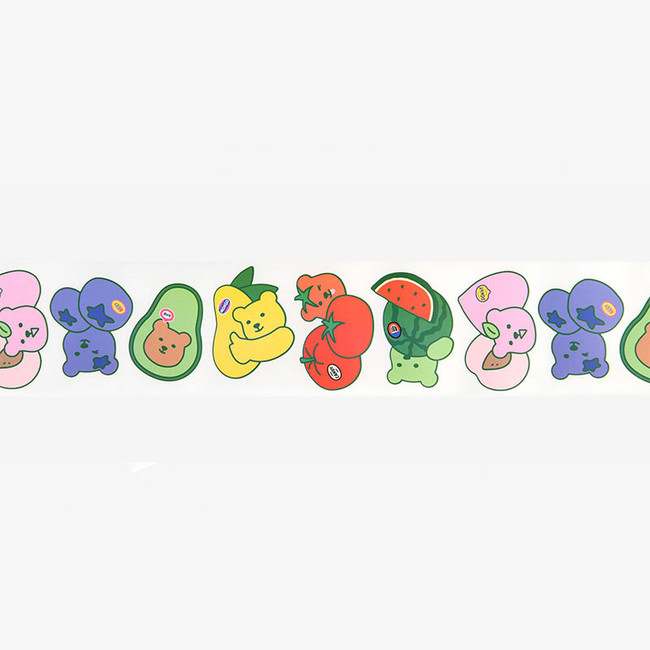 Dailylike Jelly Bear Fruit Removable Sticker Roll