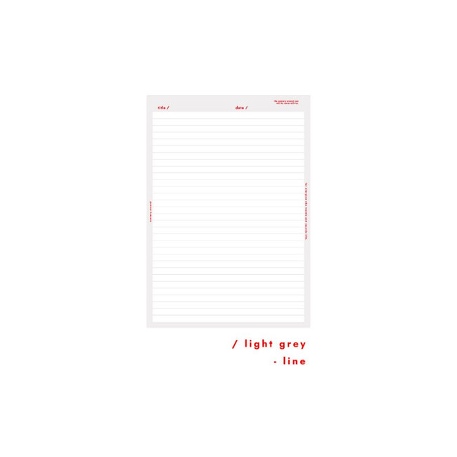 Light gray - Spring A5 Lined Grid Notepad