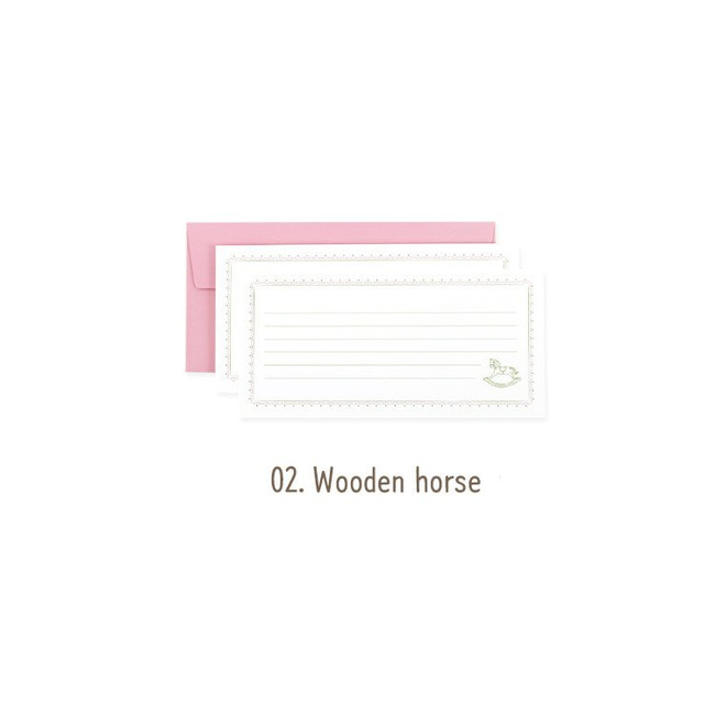 Wooden horse - Near And Dear Small Letter and Envelope Set