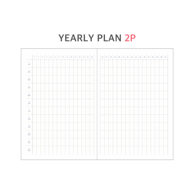 yearly plan - O-check 2024 Mon Journal B6 Dated Monthly Diary Planner