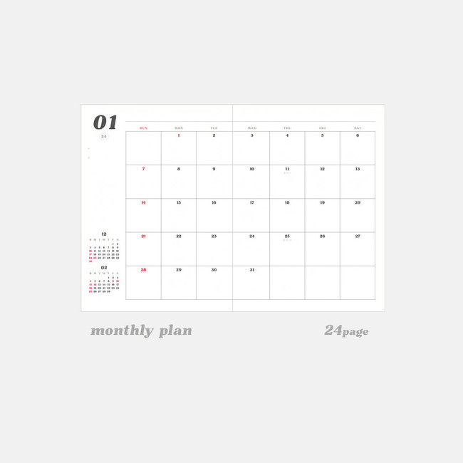 monthly plan - Buyme 2024 Langsam Dated Daily Diary Planner