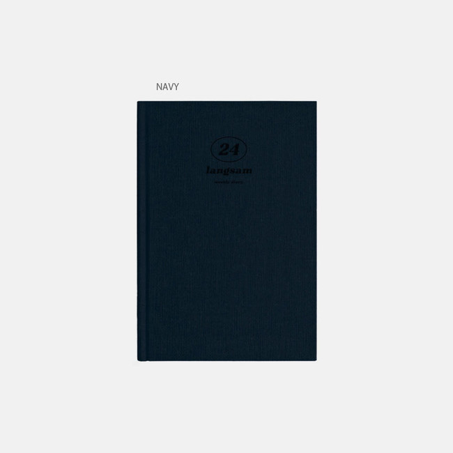 navy - Buyme 2024 Langsam Dated Weekly Diary Planner
