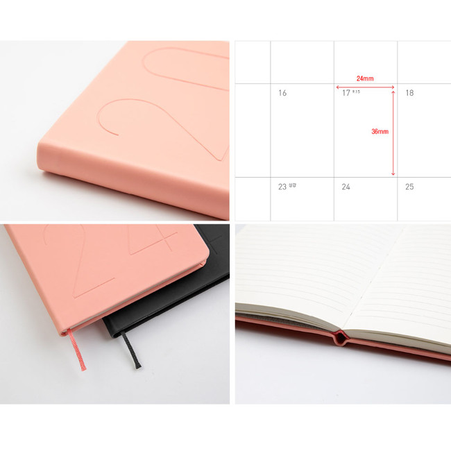 detail of Ardium 2024 Premium Basic Dated Monthly Planner Diary