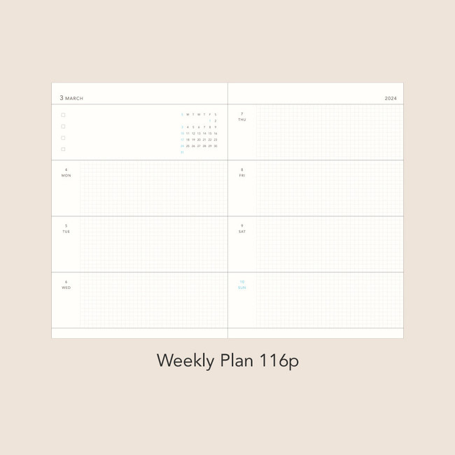 Weekly plan - 2024 Edit Large Dated Weekly Planner Agenda